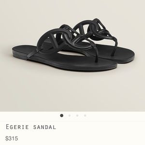 Brand new authentic Hermes Egerie Black sandal   size 37